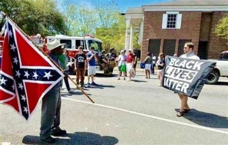 BLM Meets Confederate Flag