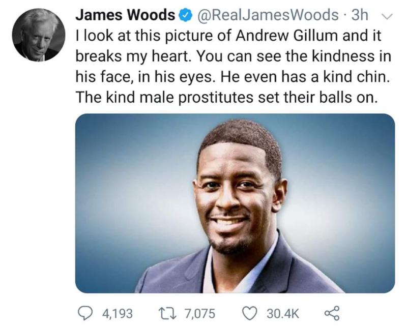 James Woods wins best tweet of the year!
