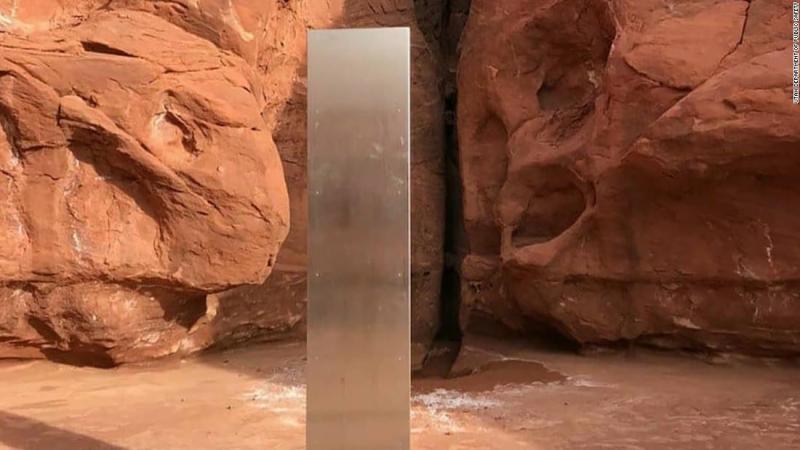 Utah monolith: Helicopter crew discovers mysterious metal monolith deep in the desert