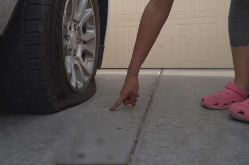 Tire slasher leaves severed finger behind on woman’s driveway