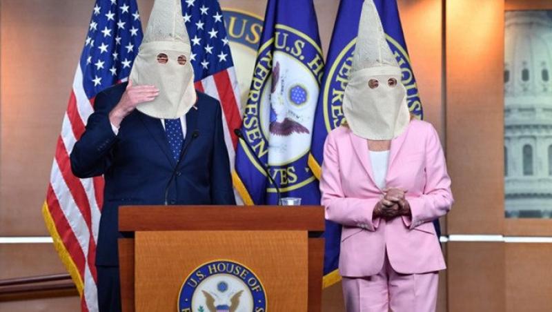 Dems: 'If America Isn't Racist, How Do You Explain These White Hoods We're Wearing?'