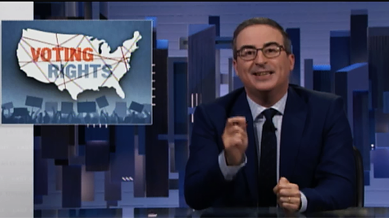 A Texas Republican urged people to 'read the bill' to prove voter suppression — so John Oliver did it 