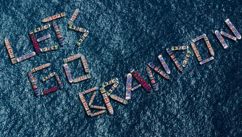 Backed-Up Cargo Ships Positioned To Spell Out ‘Let’s Go Brandon’