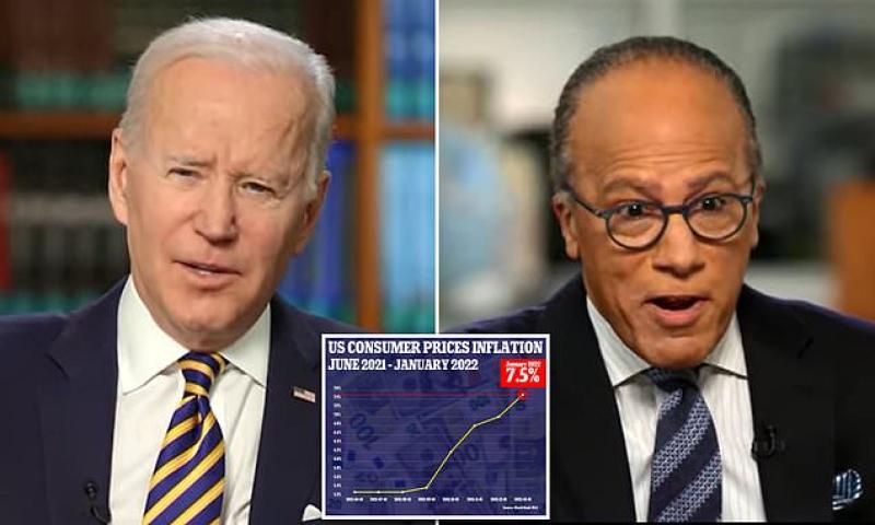 'You're being a wise guy': Biden needles Lester Holt over questions about record inflation | Daily Mail Online