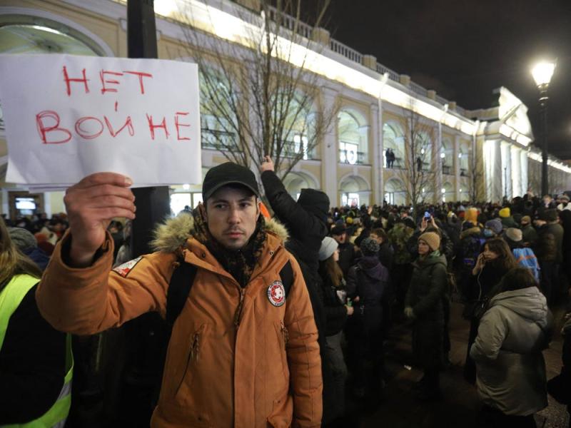 Massive protests erupted in Putin's hometown of St. Petersburg as Russians voice opposition to war in Ukraine
