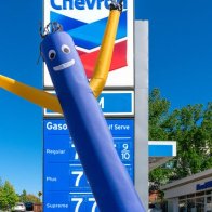 White House Attempts To Distract From High Gas Prices By Putting Up Wacky Inflatable Tube Men In Front Of Price Signs