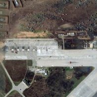 Satellite images show damage at Russian air base in Crimea