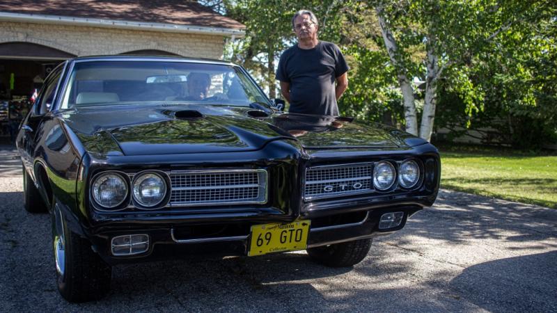'The muscle car of my dreams': California man reunited with his old '69 Pontiac GTO in Winnipeg
