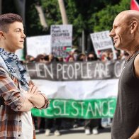 Palestine Protester Tries To Argue With Skinhead But They Just Agree On Everything