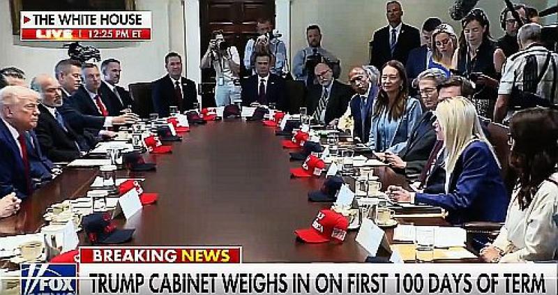 Pam Bondi Gives Trump Tongue Bath At Cabinet Meeting