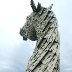 One of the Kelpies ... world's largest equine sculptures ... Forth & Clyde Canal, Falkirk 