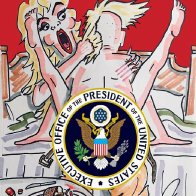 Jim Carrey Cartoon of Stormy and Trump