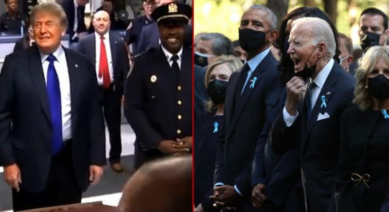 Trump Surprises FDNY & NYPD with 9/11 Anniversary Visit, While President Biden Blames Americans for Aftermath