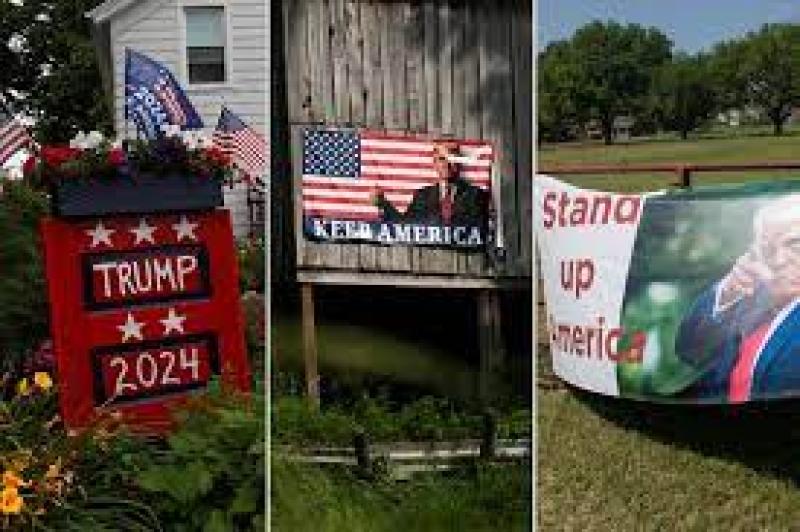 Why Trump signs are mushrooming across the US a year after 2020 election