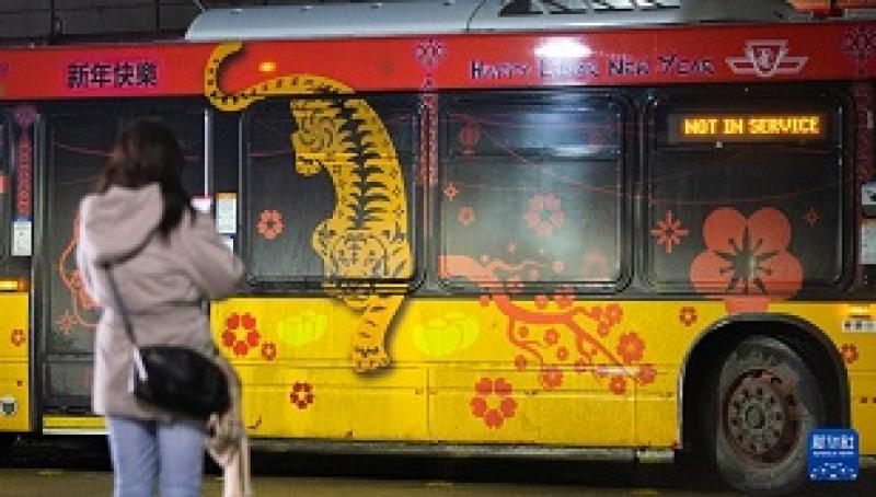 Toronto buses decorated with Tiger to showcase Chinese culture