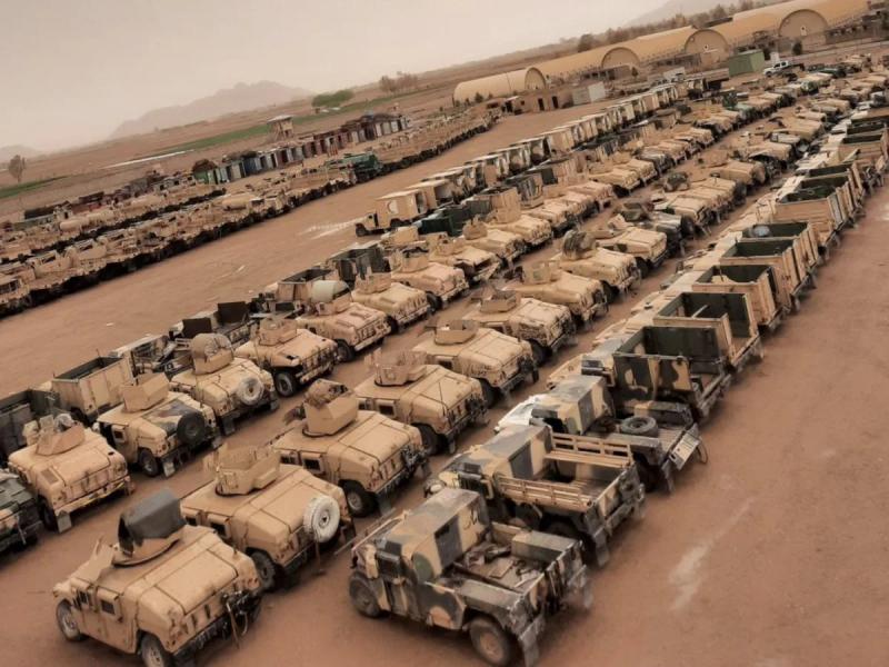 The Taliban posted photos of hundreds of US military vehicles it said were abandoned in the chaotic pullout of Afghanistan and now form part of its army