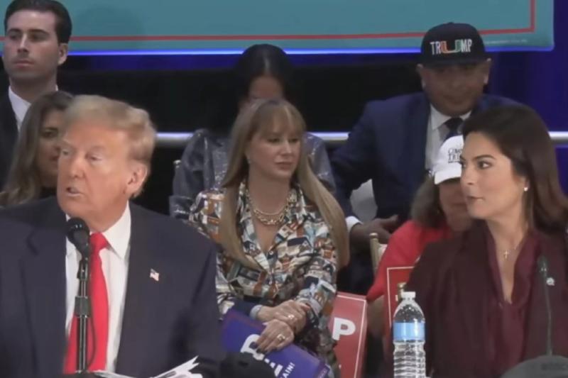 Donald Trump Searches for Woman Sitting Right Next to Him 