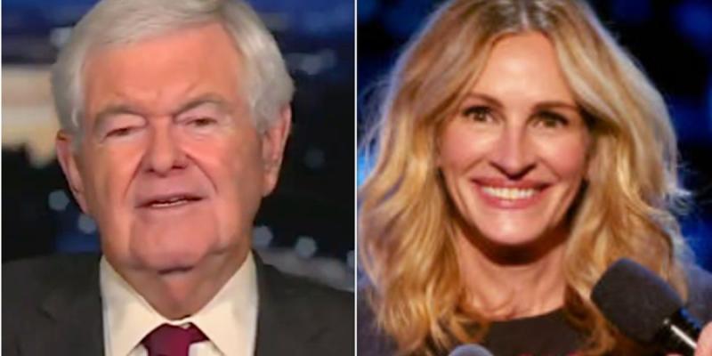 Newt Gingrich Calls Julia Roberts Voting Ad 'Sick' And You May Not Believe Why