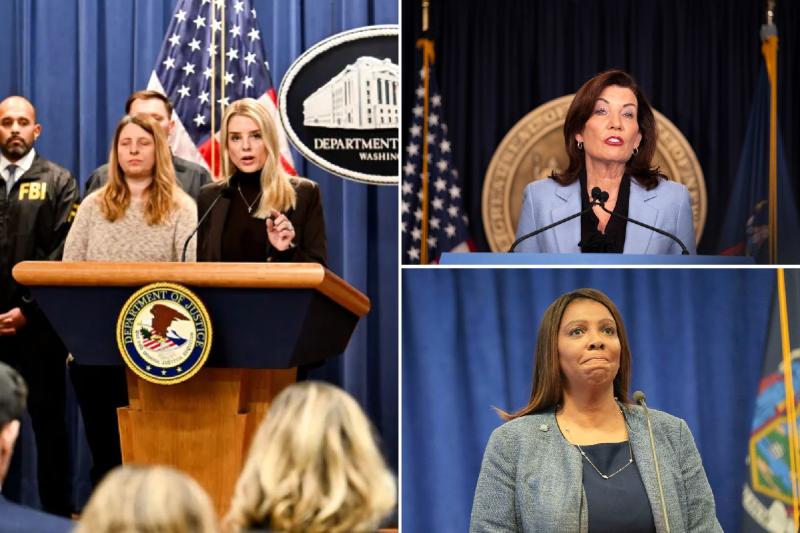 Attorney General Pam Bondi announces DOJ lawsuit against New York, Hochul and state AG James over 'sanctuary' status