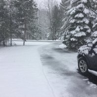 It’s snowing in Northern Michigan and a large swath of the US