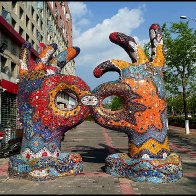 Artistic Graffiti, museum displays, and a couple of weird sculptures