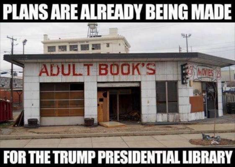 Plans Underway for Trump's Presidential Library and Adult Book Store