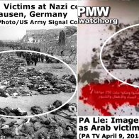 Sick Lie: Palestinians Depict Holocaust Victims’ Photo as ‘Arabs Killed By Jews’