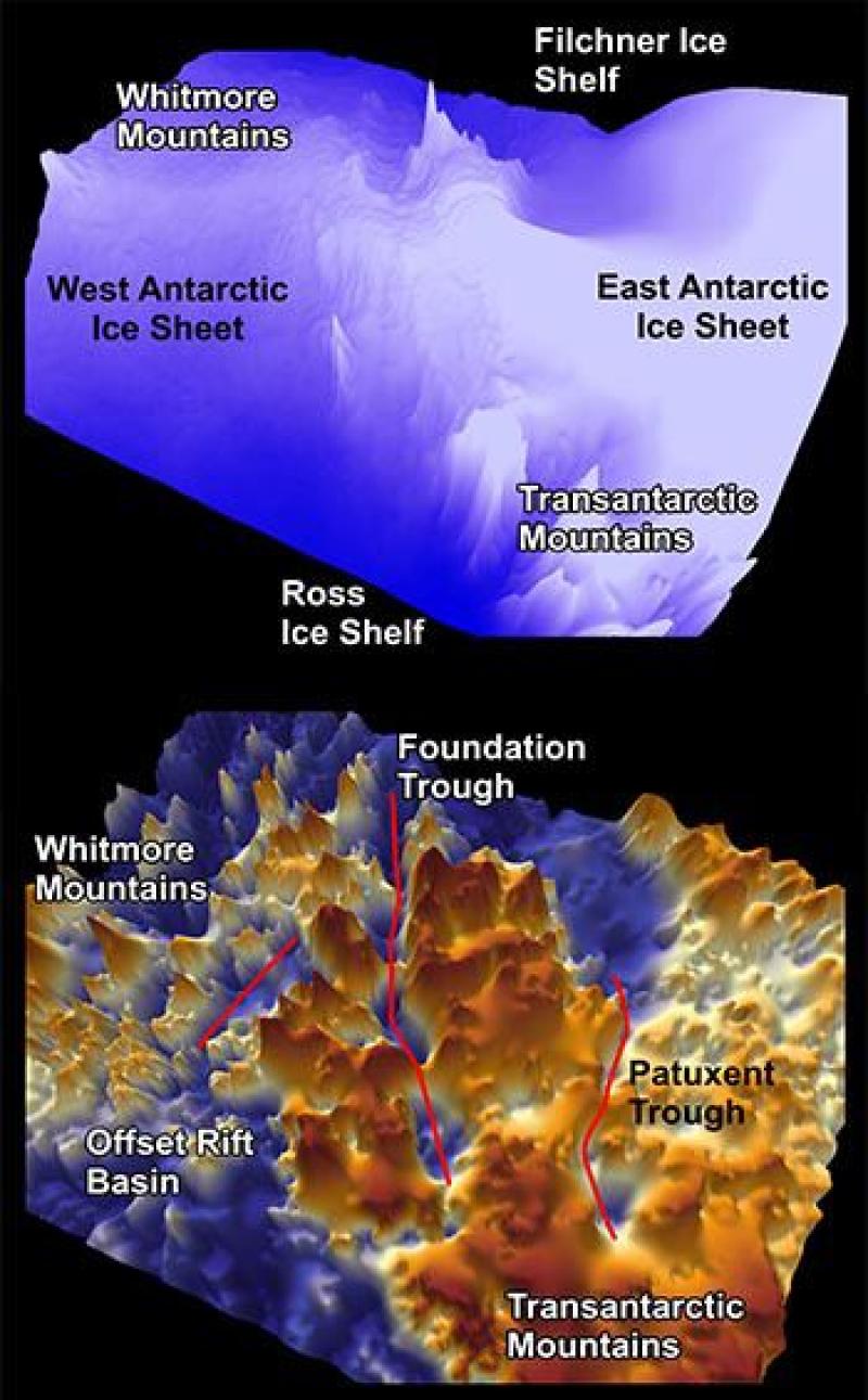 Vast hidden canyons and mountain ranges discovered in Antarctica