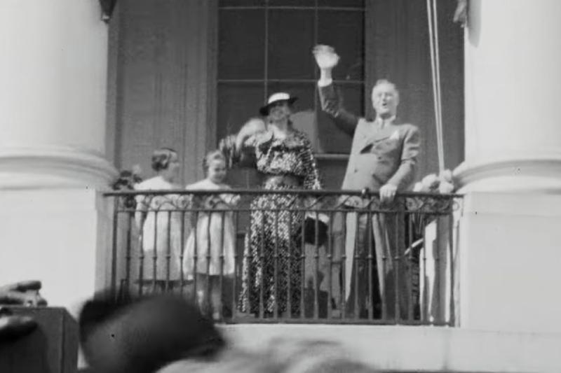 Newly discovered footage offers rare glimpse of FDR walking at the White House