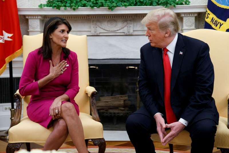 U.S. Ambassador to U.N. Nikki Haley quits, to take time off 