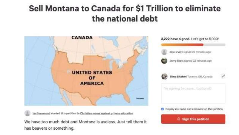 Change.Org Petition Asks U.S. To Sell Montana To Canada To Get Rid Of National Debt