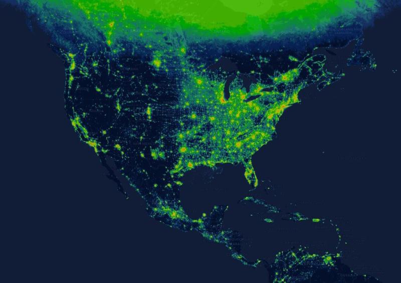 New Interactive Map Shows How Light Pollution Affects Your Hometown    V=63f541552436216