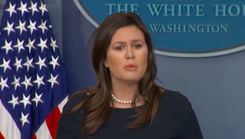 Reporters repeatedly corner Sarah Sanders as she flails trying to defend Trump’s anti-Semitism