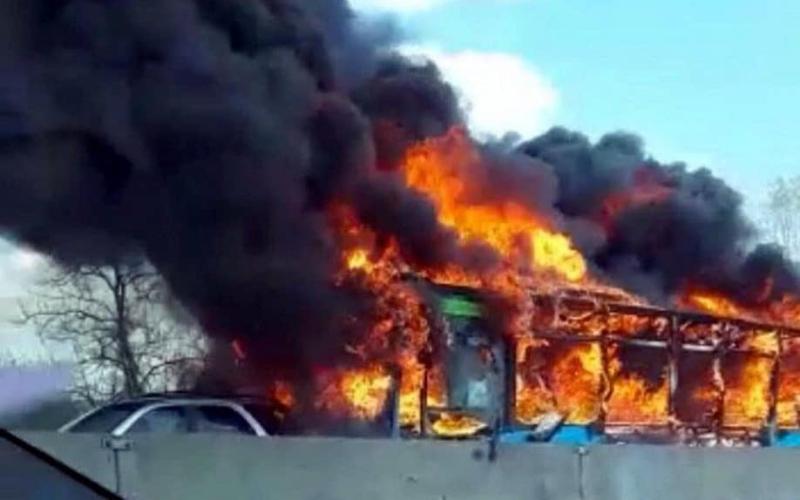 Bus full of children in Italy set alight by angry driver 'in retaliation' for migrant drownings in Mediterranean