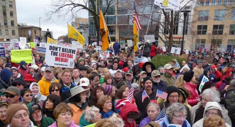 The Tea Party Rallies for Trump, Against Socialism, on Its Ten-Year Anniversary