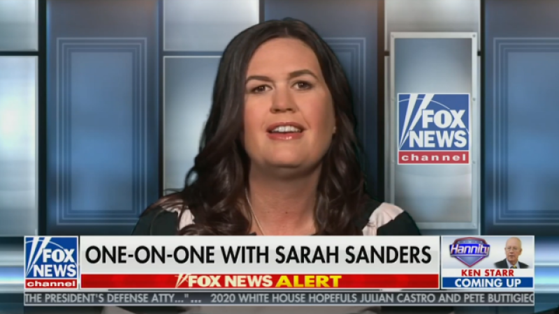 Sarah Sanders calls revelation that she lied to press “a slip of the tongue”