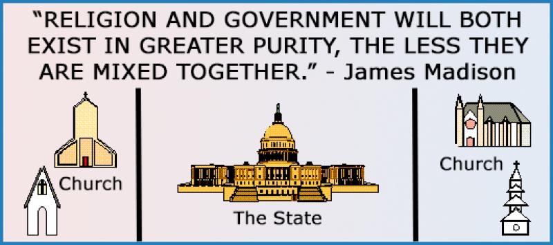 The strict separation of church and state