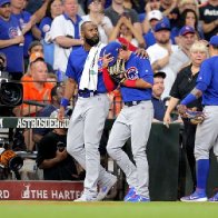 Cubs' Albert Almora inconsolable after foul ball hits child