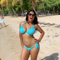 Salma Hayek shows off bikini body on beach trip to celebrate turning 53