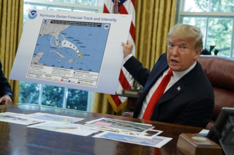 Trump says 'I don't know' how map was altered to show Alabama in Hurricane Dorian's path