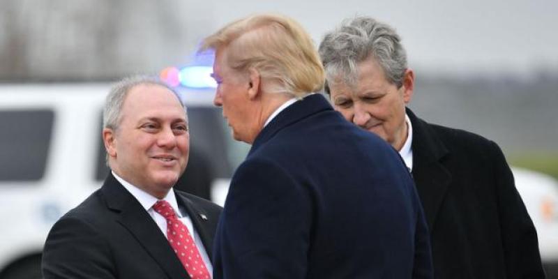 Trump says after Rep. Steve Scalise got shot his wife 'cried her eyes out', joking 'not many wives would react that way ... I know mine wouldn't'