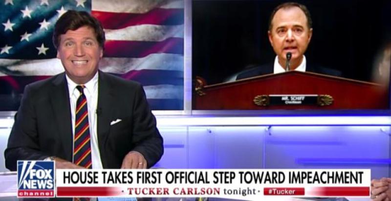 Tucker Carlson Delivers Super-Creepy Riff About Adam Schiff's 'Body Fluids'