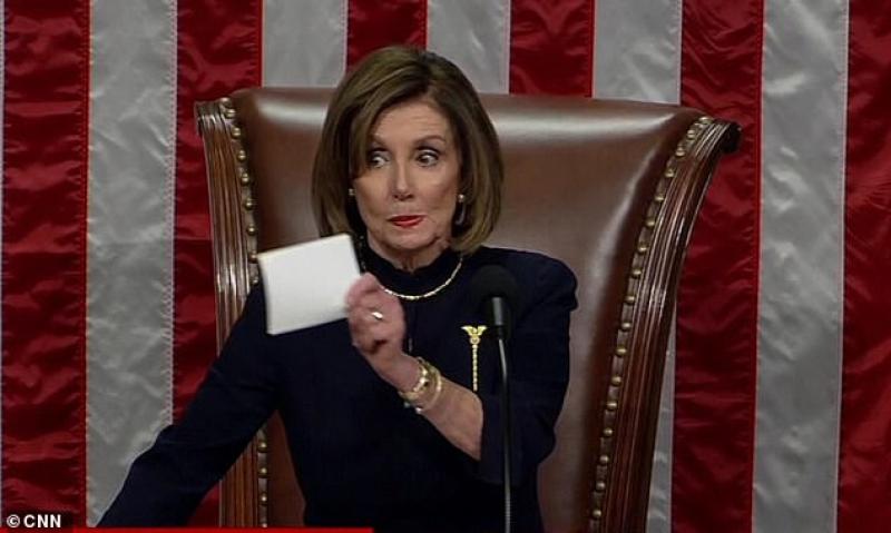 Nancy Pelosi SILENCES cheering Democrats after ordering them not to celebrate Trump's impeachment