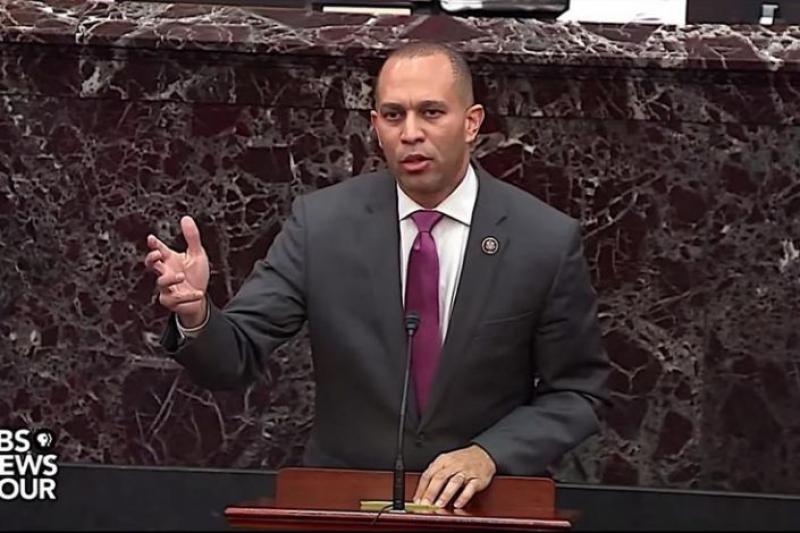 Rep. Hakeem Jeffries explains Trump's impeachment to Trump's lawyers, drops in Biggie Smalls reference