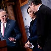 Chuck Schumer scolds Kamala Harris for laughing with Sherrod Brown at impeachment presser, goes viral