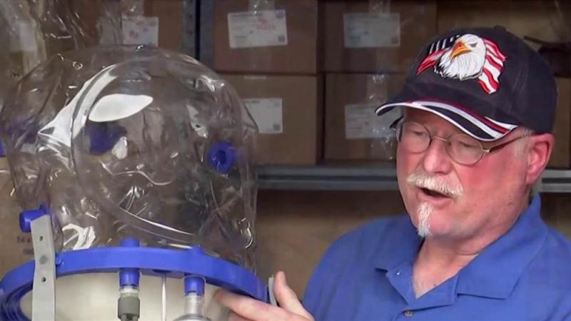 Texas 'mom and pop' business flooded with orders for helmet ventilators amid coronavirus crisis