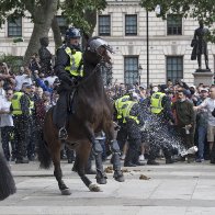 London protests: Johnson condemns 'racist thuggery' after far right demonstrators clash with police outside parliament 