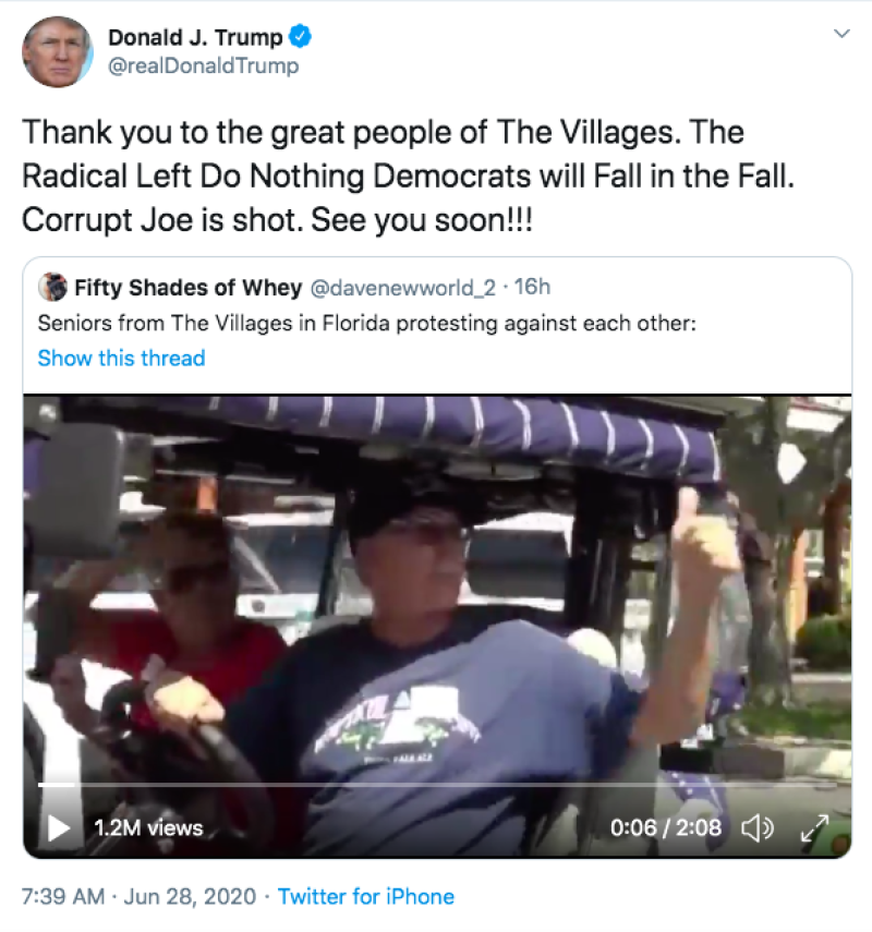 Video retweeted by Trump shows supporter yelling "white power" - Axios