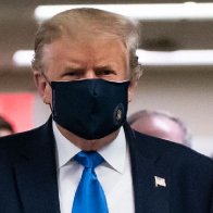 Trump tweets photo of himself in a mask for the first time