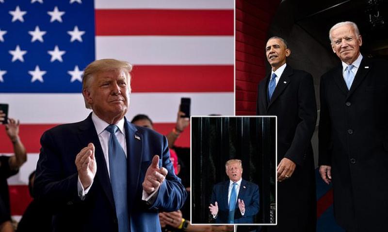 Donald Trump opens Arizona mini-rally by accusing Joe Biden and Barack Obama of TREASON